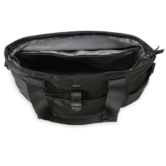 GAIAM Black Tote Bag with White Yoga Mat Holder - Picture 3 of 7